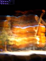 Photodynamic portrait of Dee Dee Bridgewater singing during a Jazz concert. Photo by M.G. Lorenzi