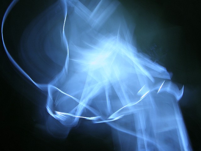A digital photography Light-Painting created with camera painting techniques.