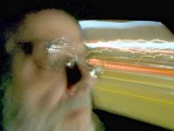 self portraits while riding in an automobile, space-time experimental digital photography
