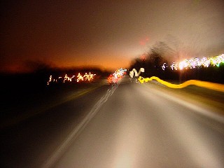 highway photo at twilight