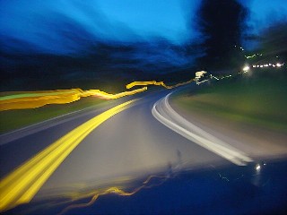 highway photo at twilight