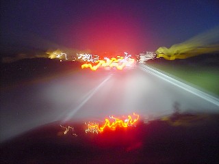 highway photo after sunset