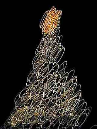 light painting, digital photography, Christmas lights with camera movement
