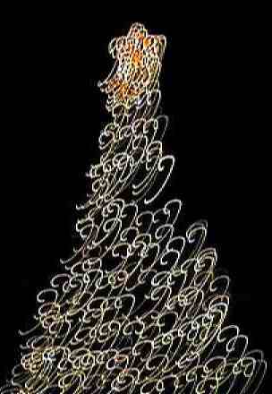 light painting, digital photography, Christmas lights with camera movement
