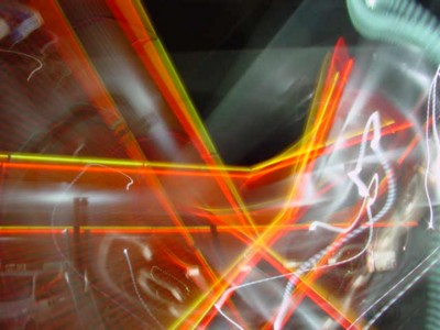 example of movement and neon lights for light painting effects