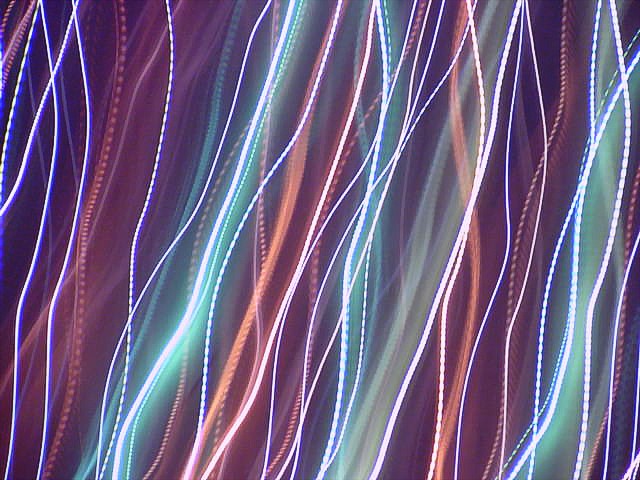 light painting, digital photography, lights in water with camera movement
