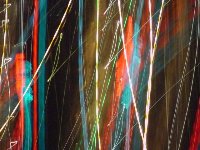 light painting, digital photography, lights in water with camera movement